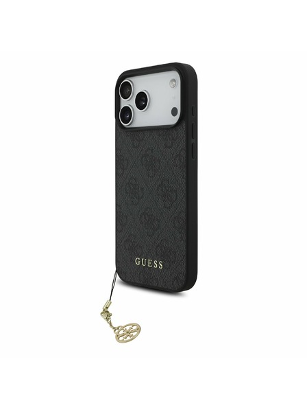 Guess Guess 4G Charm MagSafe Zadnji Ovitek za iPhone 17 Pro Max Tone on Tone Grey
