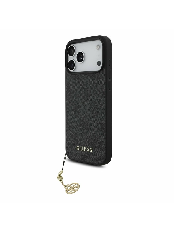 Guess Guess 4G Charm MagSafe Zadnji Ovitek za iPhone 17 Pro Max Tone on Tone Grey