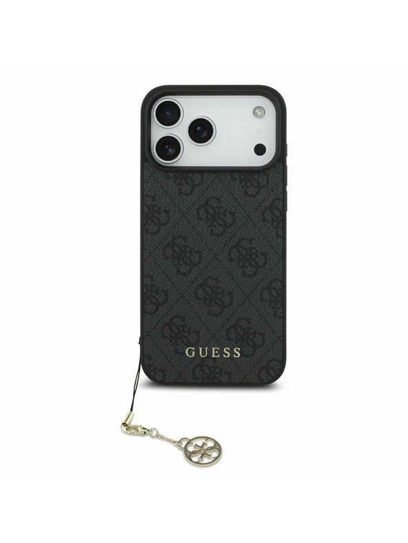 Guess Guess 4G Charm MagSafe Zadnji Ovitek za iPhone 17 Pro Max Tone on Tone Grey