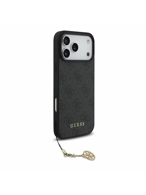 Guess Guess 4G Charm MagSafe Zadnji Ovitek za iPhone 17 Pro Max Tone on Tone Grey
