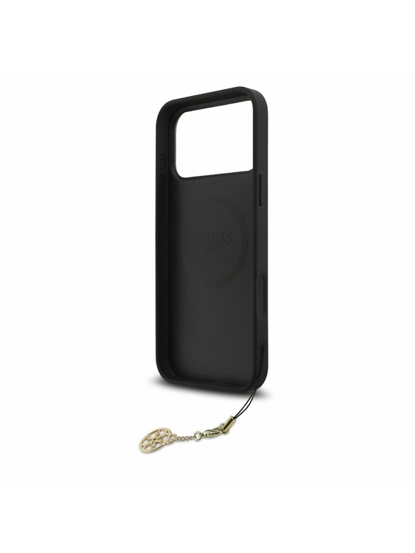 Guess Guess 4G Charm MagSafe Zadnji Ovitek za iPhone 17 Pro Max Tone on Tone Grey