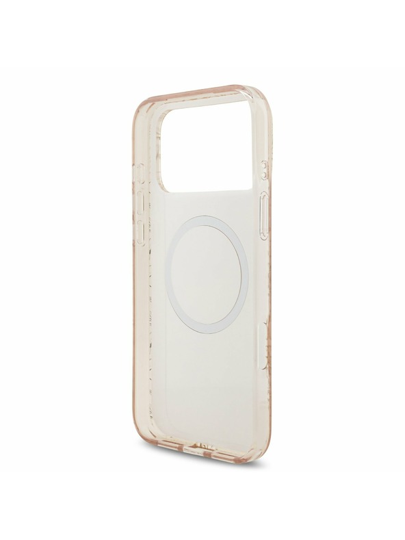 Guess Guess IML Flowers Allover Strap MagSafe Zadnji Ovitek za iPhone 17 Pro Max Pink