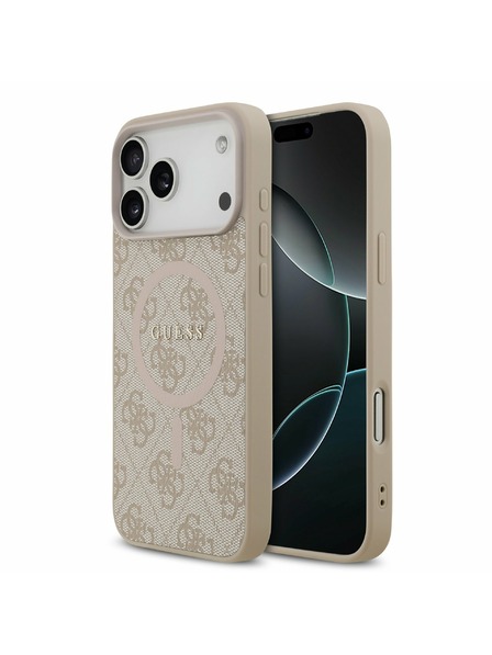 Guess Guess PU Leather 4G Colored Ring MagSafe Zadnji Ovitek za iPhone 17 Pro Max Pink