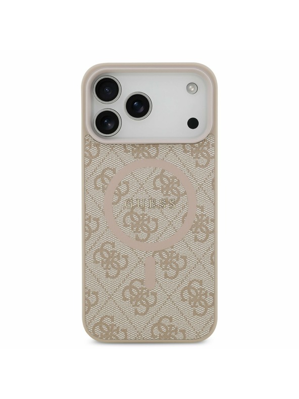 Guess Guess PU Leather 4G Colored Ring MagSafe Zadnji Ovitek za iPhone 17 Pro Max Pink