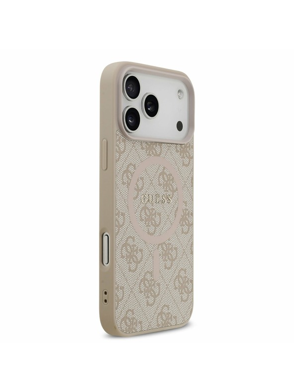 Guess Guess PU Leather 4G Colored Ring MagSafe Zadnji Ovitek za iPhone 17 Pro Max Pink
