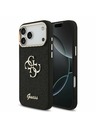 Guess Guess PU Fixed Glitter 4G Metal Frame Zadnji Ovitek za iPhone 17 Pro Max Black