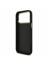 Guess Guess PU Fixed Glitter 4G Metal Frame Zadnji Ovitek za iPhone 17 Pro Max Black