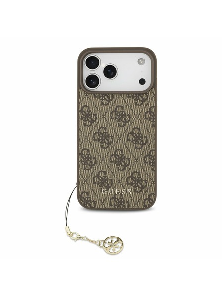 Guess Guess 4G Charm MagSafe Zadnji Ovitek za iPhone 17 Pro Max Tone on Tone Brown