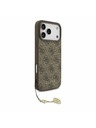 Guess Guess 4G Charm MagSafe Zadnji Ovitek za iPhone 17 Pro Max Tone on Tone Brown