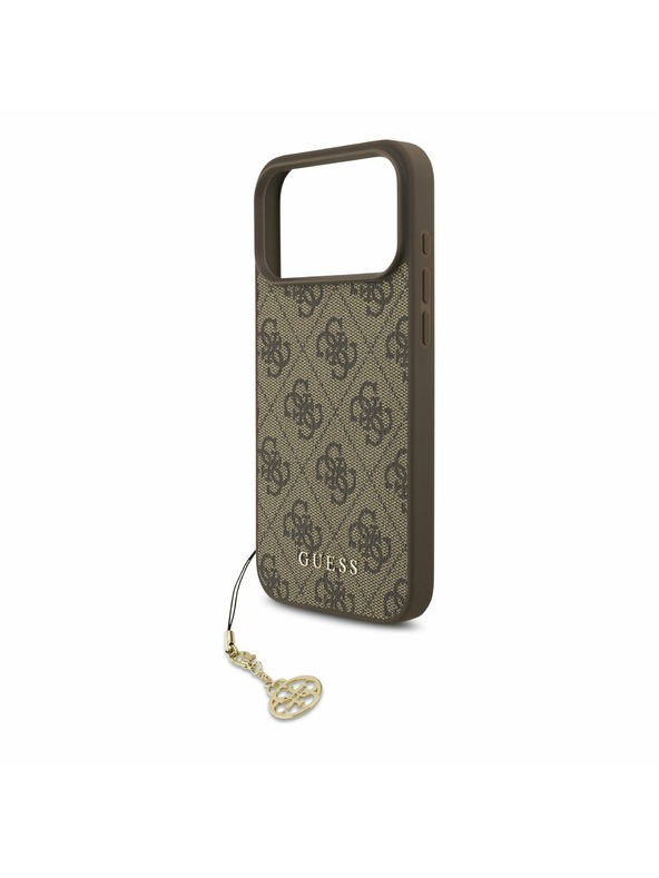 Guess Guess 4G Charm MagSafe Zadnji Ovitek za iPhone 17 Pro Max Tone on Tone Brown