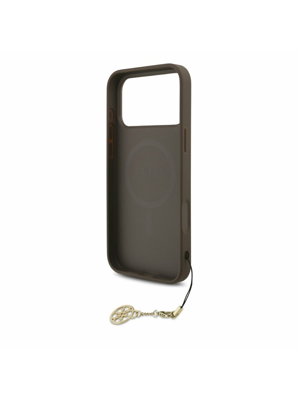 Guess Guess 4G Charm MagSafe Zadnji Ovitek za iPhone 17 Pro Max Tone on Tone Brown