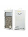 Guess Guess 4G Charm MagSafe Zadnji Ovitek za iPhone 17 Pro Max Tone on Tone Brown