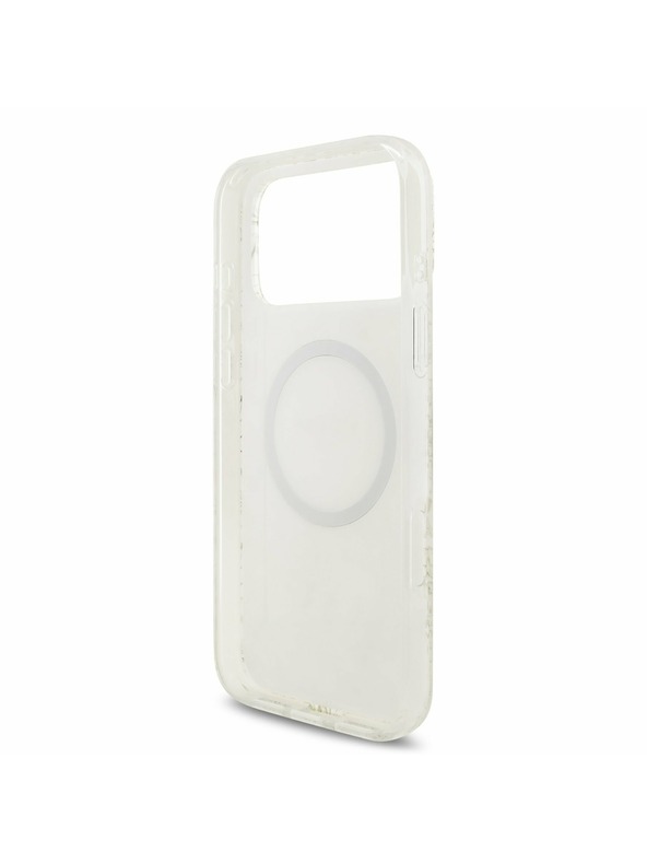 Guess Guess IML Flowers Allover Strap MagSafe Zadnji Ovitek za iPhone 17 Pro Max White