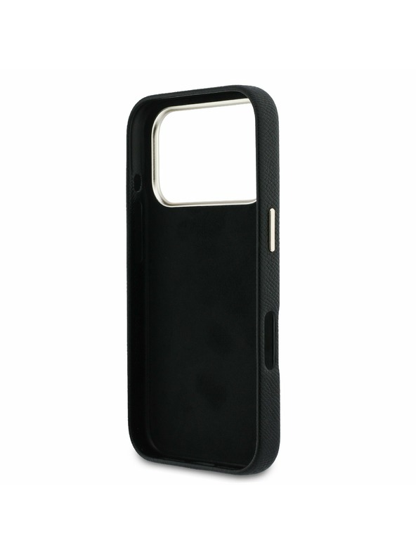 Guess Guess PU Resin Logo Zadnji Ovitek za iPhone 17 Pro Max Black