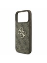 Guess Guess PU 4G Metal Logo Strap Zadnji Ovitek za iPhone 17 Pro Max Brown