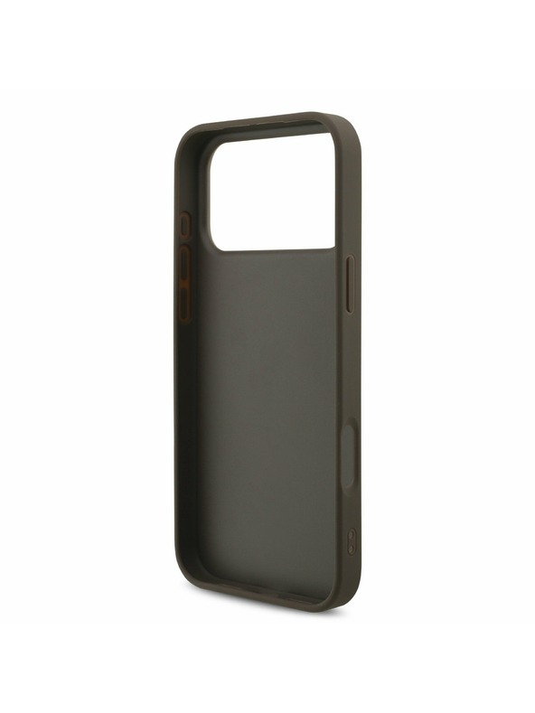 Guess Guess PU 4G Metal Logo Strap Zadnji Ovitek za iPhone 17 Pro Max Brown