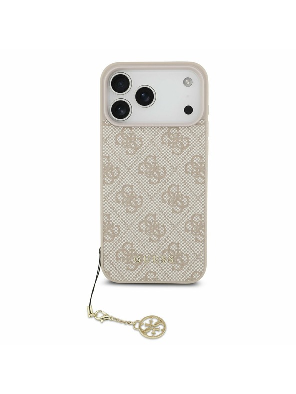Guess Guess 4G Charm MagSafe Zadnji Ovitek za iPhone 17 Pro Max Tone on Tone Pink