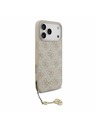 Guess Guess 4G Charm MagSafe Zadnji Ovitek za iPhone 17 Pro Max Tone on Tone Pink