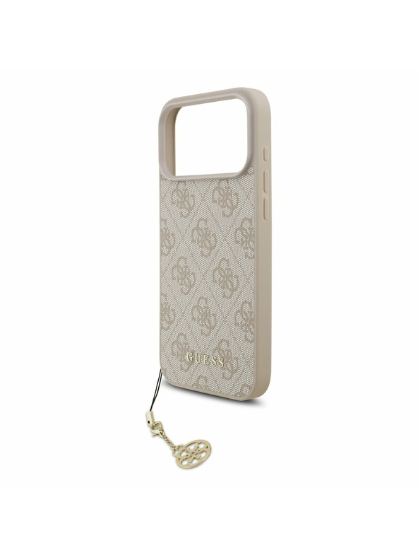 Guess Guess 4G Charm MagSafe Zadnji Ovitek za iPhone 17 Pro Max Tone on Tone Pink