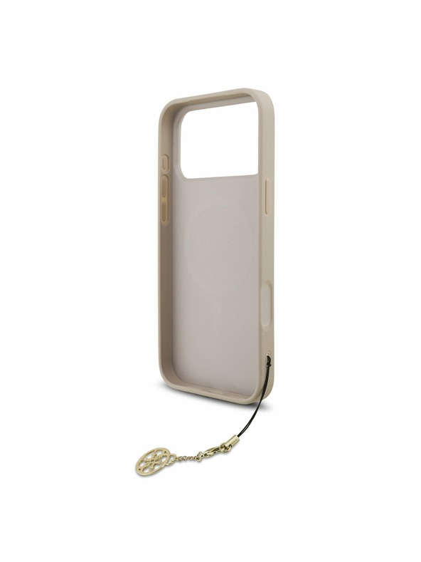 Guess Guess 4G Charm MagSafe Zadnji Ovitek za iPhone 17 Pro Max Tone on Tone Pink