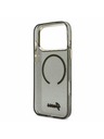 Guess Guess IML Glitter Script Strap MagSafe Zadnji Ovitek za iPhone 17 Pro Max Black