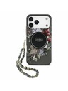Guess Guess IML Flowers Strap MagSafe Zadnji Ovitek za iPhone 17 Pro Max Black