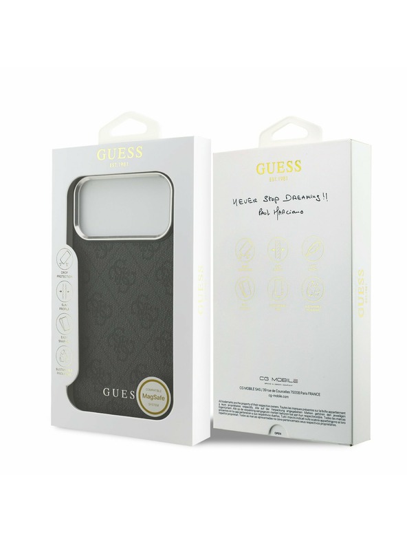 Guess Guess 4G MagSafe Zadnji Ovitek za iPhone 17 Pro Max Black