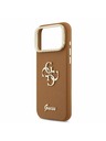Guess Guess PU Grained 4G Logo Stand Camera Frame Zadnji Ovitek za iPhone 17 Pro Max Brown