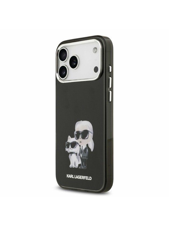 Karl Lagerfeld Karl Lagerfeld IML Aquarelle Karl and Choupette Zadnji Ovitek za iPhone 17 Pro Max Black