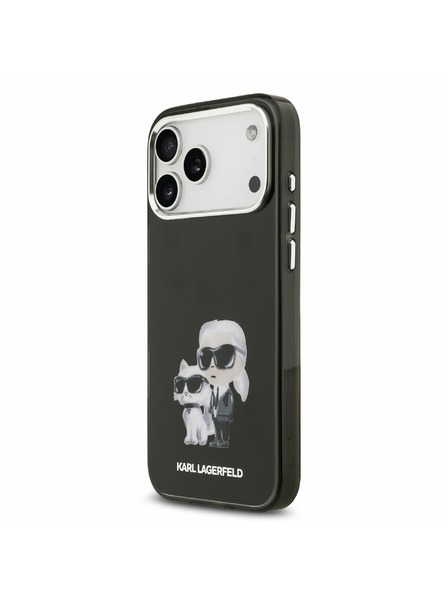 Karl Lagerfeld Karl Lagerfeld IML Aquarelle Karl and Choupette Zadnji Ovitek za iPhone 17 Pro Max Black