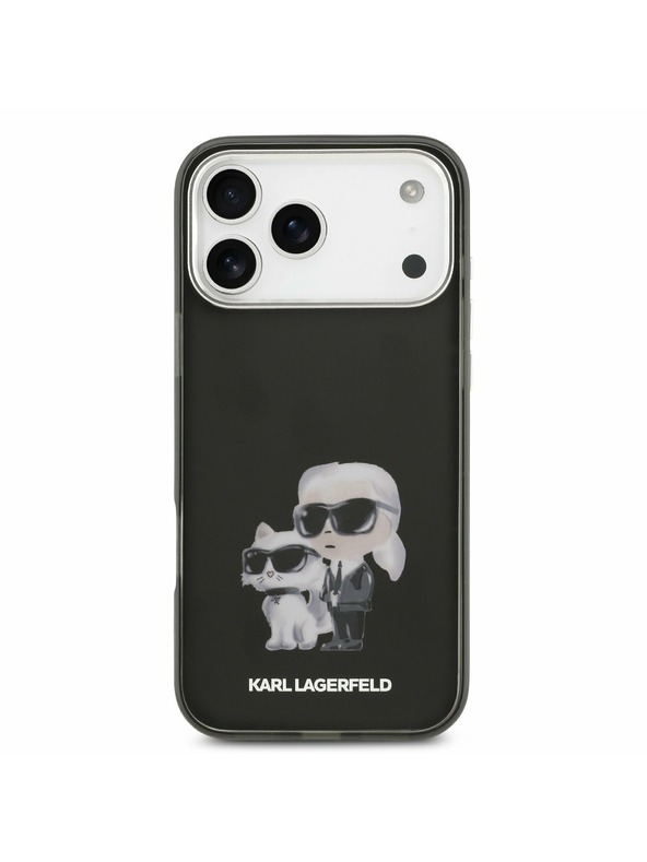 Karl Lagerfeld Karl Lagerfeld IML Aquarelle Karl and Choupette Zadnji Ovitek za iPhone 17 Pro Max Black