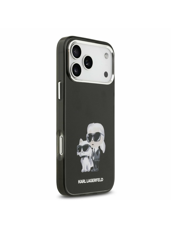 Karl Lagerfeld Karl Lagerfeld IML Aquarelle Karl and Choupette Zadnji Ovitek za iPhone 17 Pro Max Black