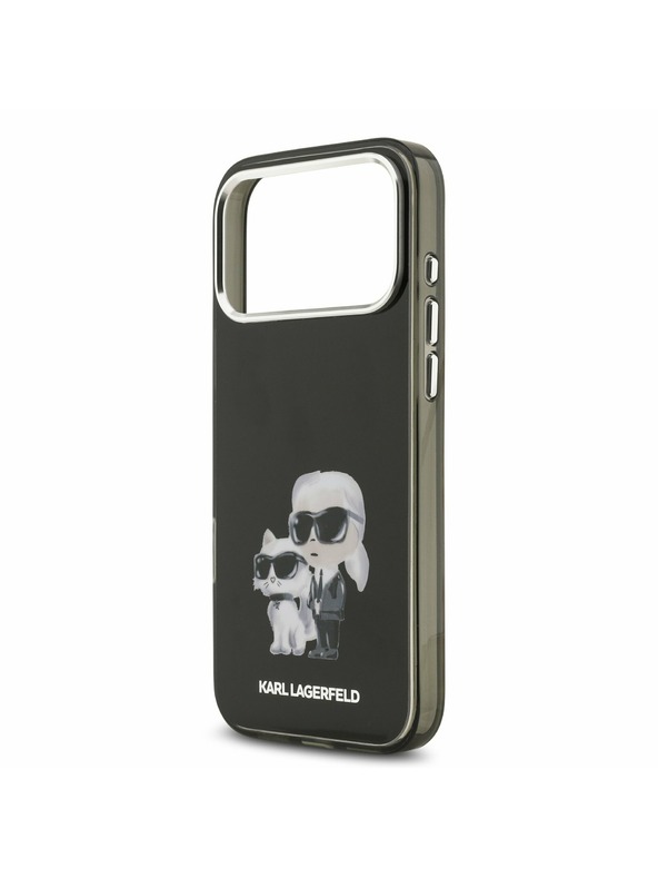 Karl Lagerfeld Karl Lagerfeld IML Aquarelle Karl and Choupette Zadnji Ovitek za iPhone 17 Pro Max Black