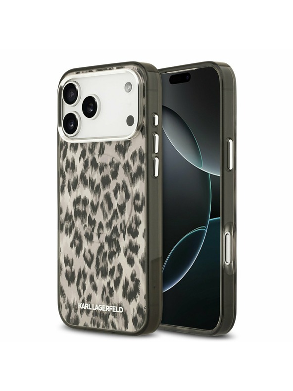Karl Lagerfeld Karl Lagerfeld IML Leopard MagSafe Zadnji Ovitek za iPhone 17 Pro Max Brown