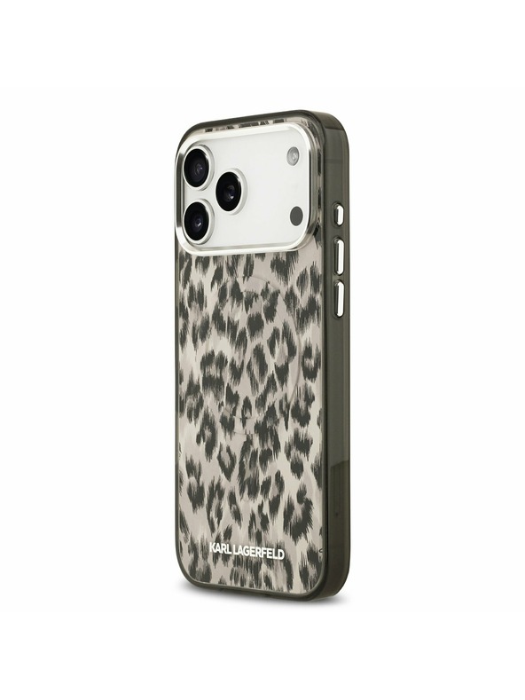 Karl Lagerfeld Karl Lagerfeld IML Leopard MagSafe Zadnji Ovitek za iPhone 17 Pro Max Brown