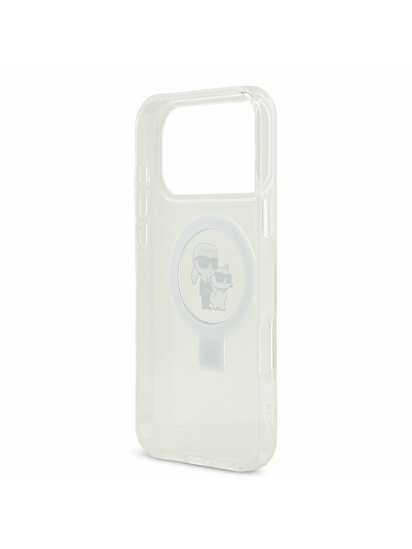 Karl Lagerfeld Karl Lagerfeld Ringstand Karl and Choupette MagSafe Zadnji Ovitek za iPhone 17 Pro Max White