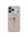Karl Lagerfeld Karl Lagerfeld Liquid Silicone Karl and Choupette MagSafe Zadnji Ovitek za iPhone 17 Pro Max Pink