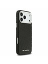 Karl Lagerfeld Karl Lagerfeld Grained PU Repeated Logo MagSafe Zadnji Ovitek za iPhone 17 Pro Max Black