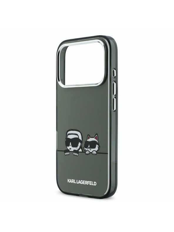 Karl Lagerfeld Karl Lagerfeld IML K&CH Heads Logo MagSafe Zadnji Ovitek za iPhone 17 Pro Max Black