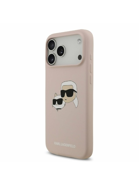Karl Lagerfeld Karl Lagerfeld Liquid Silicone Double Heads MagSafe Zadnji Ovitek za iPhone 17 Pro Max Pink