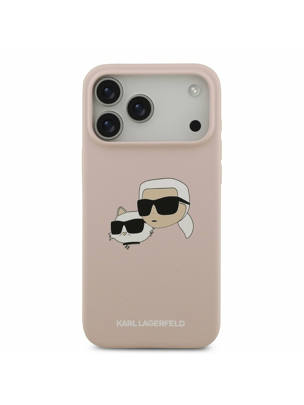 Karl Lagerfeld Karl Lagerfeld Liquid Silicone Double Heads MagSafe Zadnji Ovitek za iPhone 17 Pro Max Pink