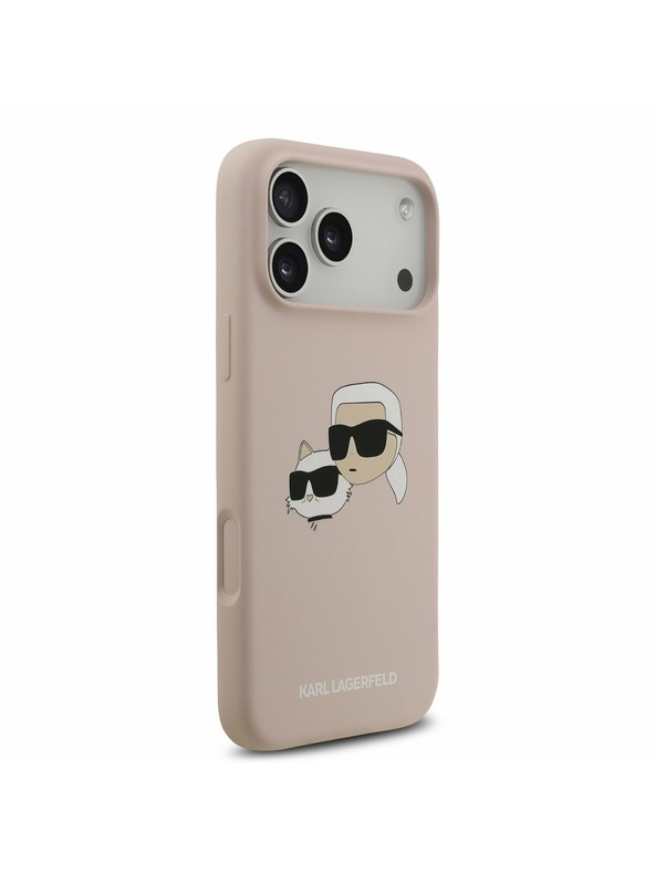 Karl Lagerfeld Karl Lagerfeld Liquid Silicone Double Heads MagSafe Zadnji Ovitek za iPhone 17 Pro Max Pink