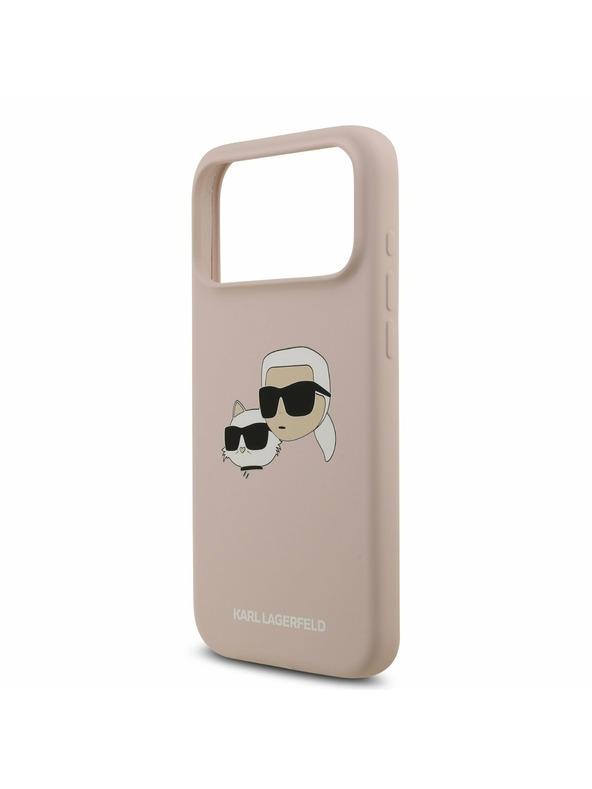 Karl Lagerfeld Karl Lagerfeld Liquid Silicone Double Heads MagSafe Zadnji Ovitek za iPhone 17 Pro Max Pink