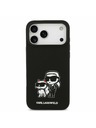 Karl Lagerfeld Karl Lagerfeld Liquid Silicone K&CH Sketch MagSafe Zadnji Ovitek za iPhone 17 Pro Max Black