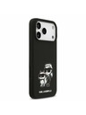 Karl Lagerfeld Karl Lagerfeld Liquid Silicone K&CH Sketch MagSafe Zadnji Ovitek za iPhone 17 Pro Max Black