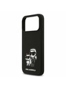 Karl Lagerfeld Karl Lagerfeld Liquid Silicone K&CH Sketch MagSafe Zadnji Ovitek za iPhone 17 Pro Max Black