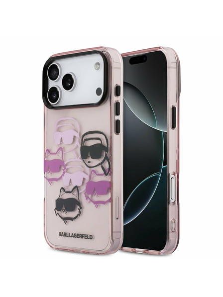 Karl Lagerfeld Karl Lagerfeld IML Multi K&CH Heads Zadnji Ovitek za iPhone 17 Pro Max Pink