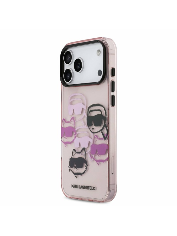 Karl Lagerfeld Karl Lagerfeld IML Multi K&CH Heads Zadnji Ovitek za iPhone 17 Pro Max Pink