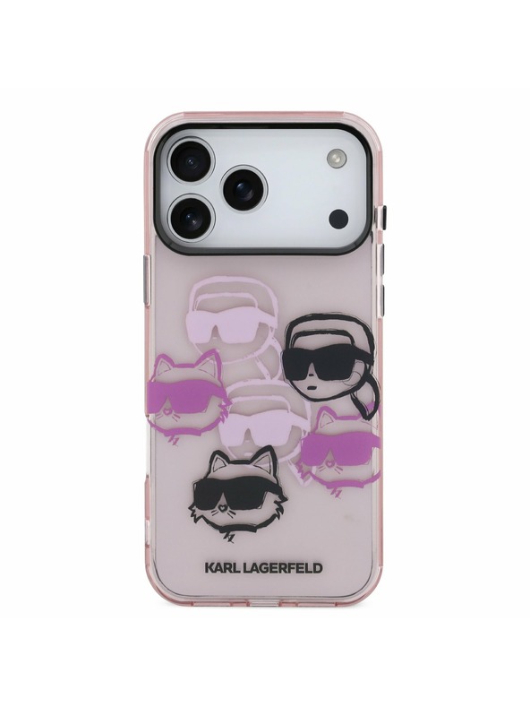 Karl Lagerfeld Karl Lagerfeld IML Multi K&CH Heads Zadnji Ovitek za iPhone 17 Pro Max Pink