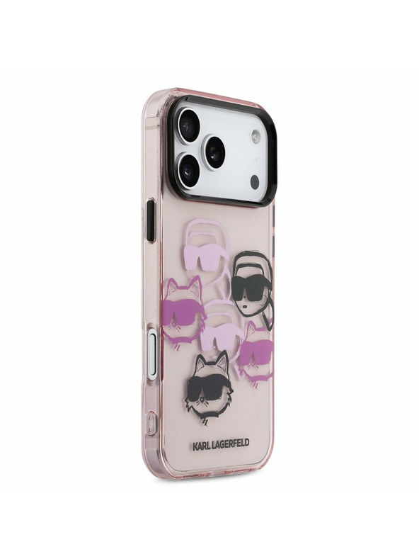 Karl Lagerfeld Karl Lagerfeld IML Multi K&CH Heads Zadnji Ovitek za iPhone 17 Pro Max Pink